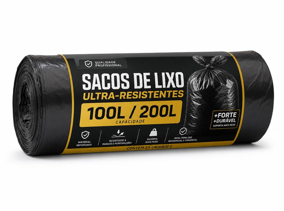 Sacos de lixo de alta capacidade para operações industriais