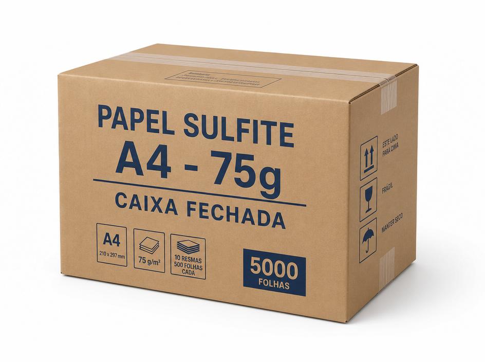 Resmas de papel sulfite para uso administrativo